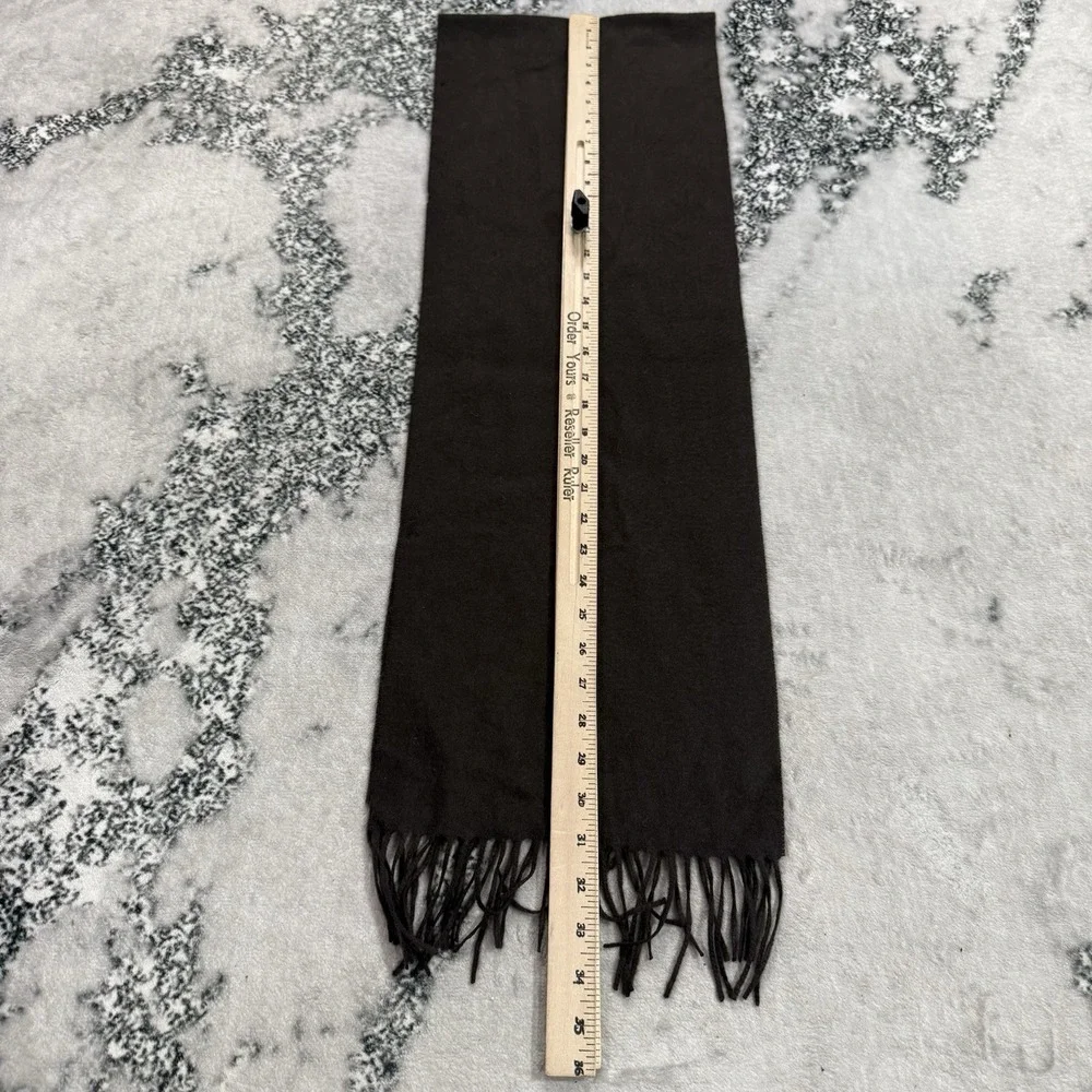 Charter Club 100% Cashmere Scarf Brown Fringe Soft Winter Wrap One Size